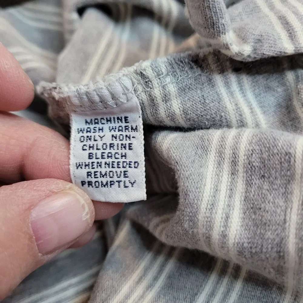 Polo Ralph Lauren Polo Shirt‎ Mens XL Grey Striped Excellent Short Sleeve Cotton